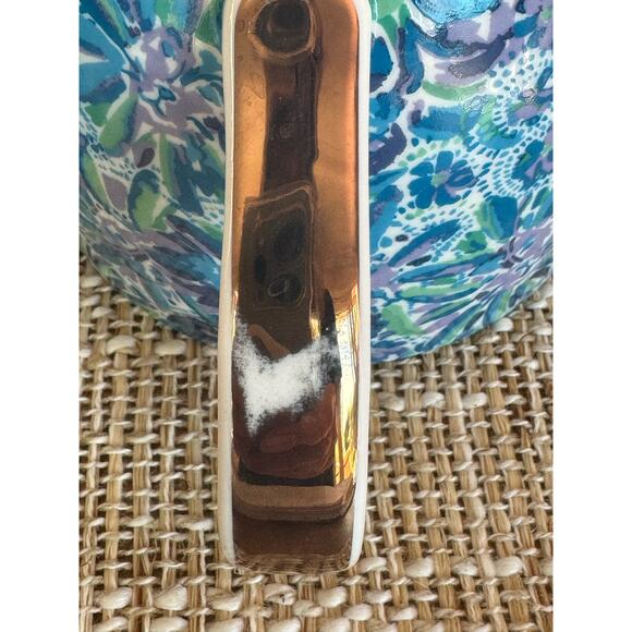 Lilly Pulitzer Lion Around Blue Print Gold Handle Mugs - Picture 8 of 9